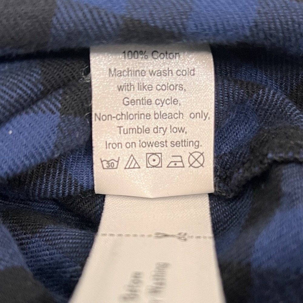 Madewell Shirt Womens Slim Medium Flannel Blue Black Gingham Cabincore Cabincore - Picture 7 of 10